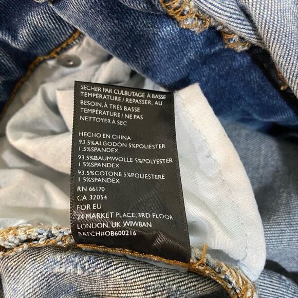 Urban Outfitters Jeans BDG Twig Crop High-Rise Skinny Blue Double Vision - Picture 13 of 15